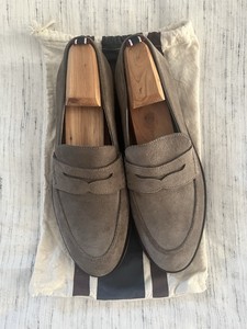 J.Crew Oar Stripe Italian Suede Loafers | Men’s size 10 | New J.Crew $248 Oar Stripe penny loafers Italian leather Mens  main image 4