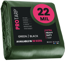 PROTARP Extreme Heavy Duty Tarp 22 Mil Waterproof Tarpaulin Cover UV Resistant