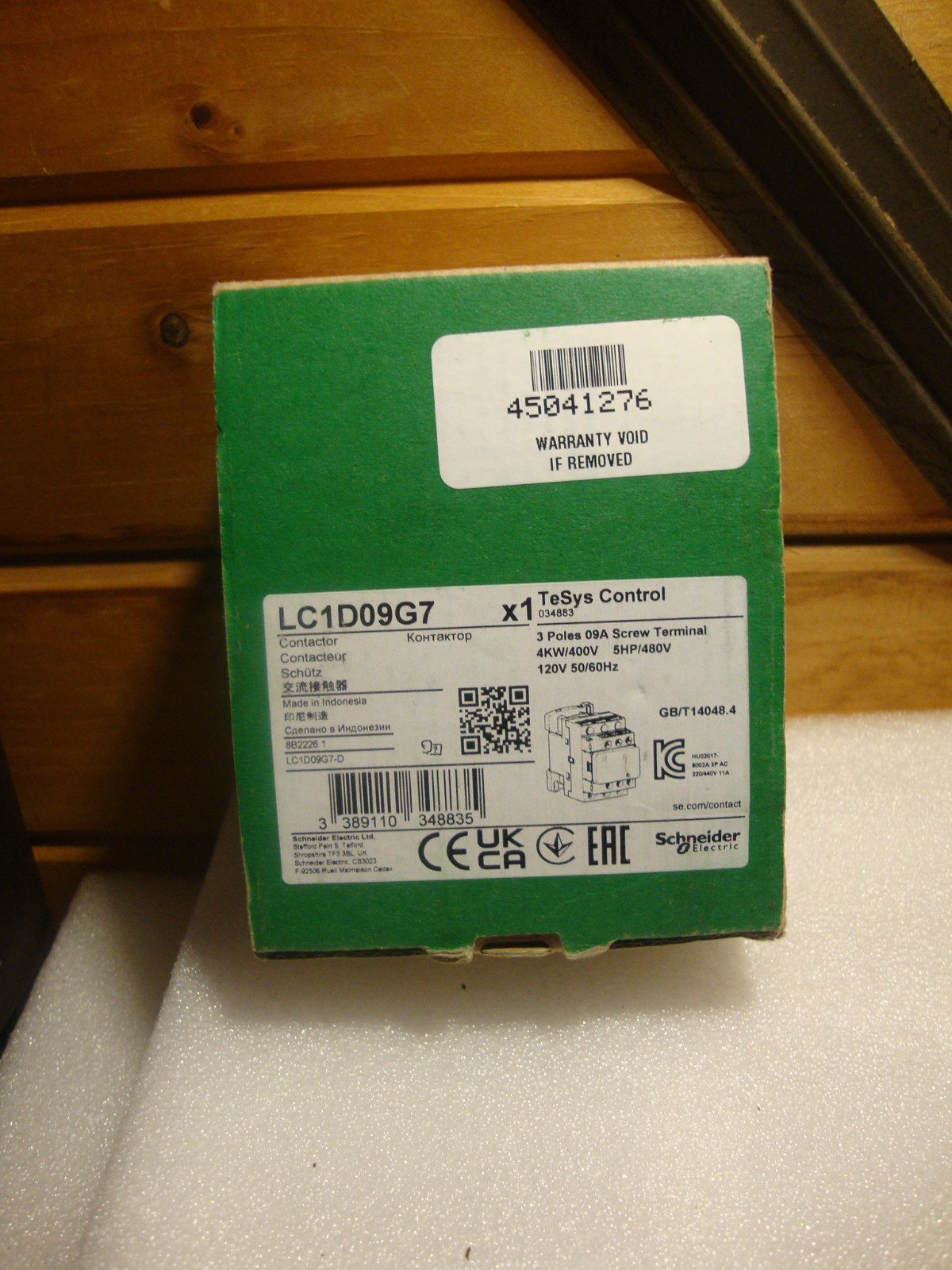 NEW Schneider Electric LC1D09G7 Contactor Starter 3 Pole 35 Amp 600v 120v Coil