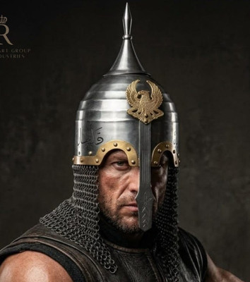 Medieval Persian Islamic Helmet With Chainmail Aventail Warrior Armor Helmet