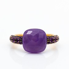 Anello Pormellato Nudo 750/18K Oro Rosa Ametista Gr. 55
