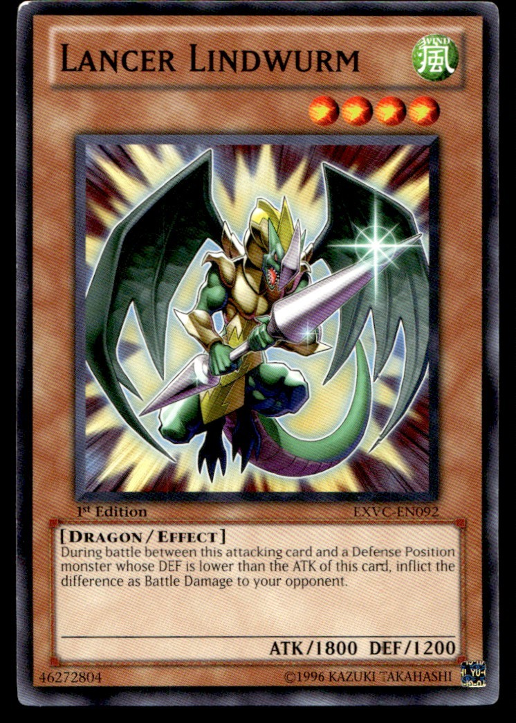 Lancer Lindwurm - EXVC-EN092 - 1st Edition - YuGiOh| Buy 2 Get 1 Free