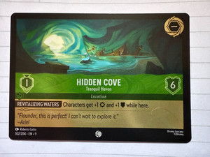 Disney Lorcana Fabled TCG Card Common Foil HIDDEN COVE - Tranquil Haven #102/204