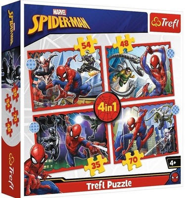 NEW Trefl Jigsaw Puzzle 4 in 1 Pieces 4+ Ages Heroic Spiderman