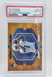 2023 Mosaic Honeycomb JOSH DOWNS NFL Debut #ND15 Colts Rookie Card PSA10 Gem