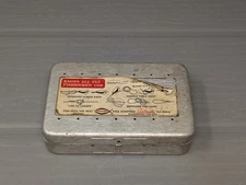 PERRINE #91 Aluminum Fly Box with Flies And Other Fishing Supplies