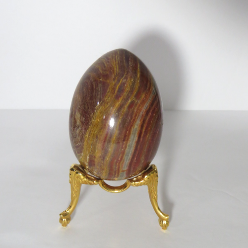 6 oeufs de Pâques décoratifs en marbre poli pierre albâtre 2,5" - Photo 4/7