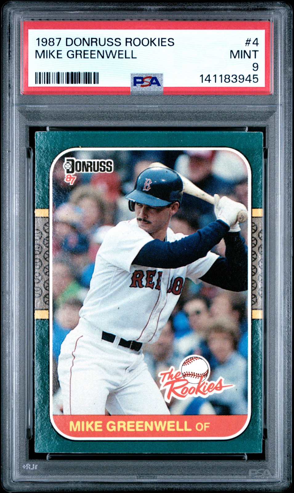 1987 DONRUSS ROOKIES #4 MIKE GREENWELL PSA 9