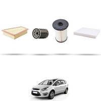 Hoffcar Set Service - 4 Filter FüR Ford S-MAX 1.8 Tdci 92Kw Von 2006