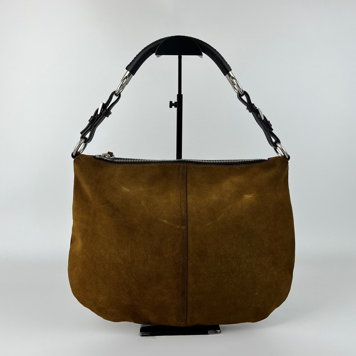PRADA Handbag Shoulder Bag Brown Suede Vintage Women's Used