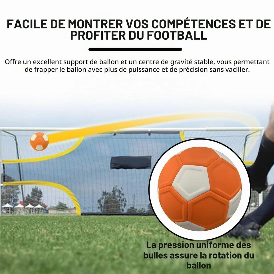 Ballon de football enfant Ceeyoll EVA orange blanc 22 cm - Photo 4/4