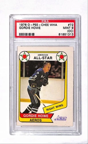 1976-77 O-Pee-Chee WHA Gordie Howe PSA 9 (CP) #72 OC