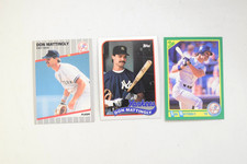 1989 TOPPS BASEBALL #700 DON MATTINGLY. 1989 FLEER #258. 1990 SCORE #1. NM