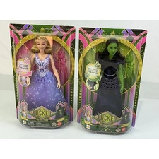 Mattel Wicked For Good Movie SINGING Glinda and Elphaba Doll SET Mint Condition