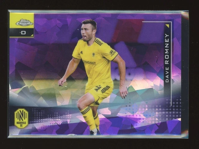 2021 Topps Chrome Sapphire MLS #45 Dave Romney Purple 3/10 Nashville SC