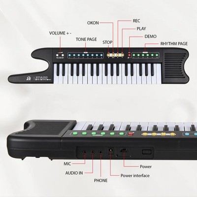 37-Key Electronic Keyboard Piano Portable Mini Electronic Organ Musical Ins MTOA