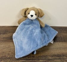 Carter s Brown Puppy Dog 14 Lovey Plush Baby Blue Soft Security Blanket