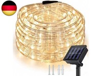 Solar Lichterschlauch 10M 100Er LED Lichter Mit 8 Modi Innen Und AußEn