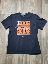 Nike Shirt Mens XL Black Texas Longhorns NCAA Hook Em Horns College Short Sleeve