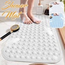 Non Slip Strong Suction Cups Bathtub Mats Extra Long Anti Mold Bathroom Rugs