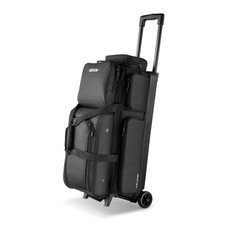 Bowling Ball Bag,3 Ball Double Roller Bowling Bag with Wheels,Featuring a Separ
