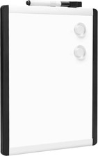 Small Magnetic Dry Erase Whiteboard 8.5 x 11" with Marker  Magnets