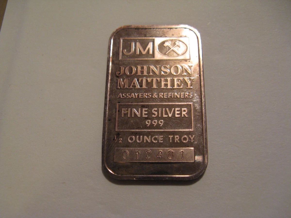 Johnson Matthey 1/2 oz Precious Metal Content per Unit Silver