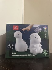 Globe Electric Dinosaur Duo Multicolor Changing LED Silicone Night Light New