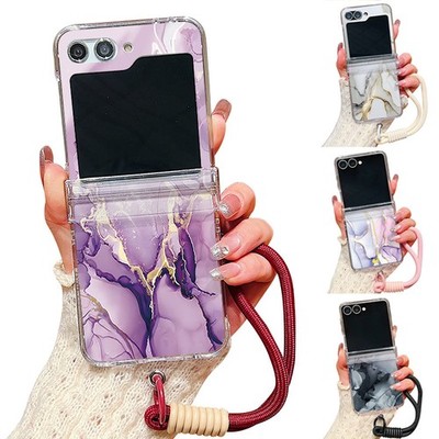 Handykette für Samsung Galaxy Z Flip7 FE Z Flip6 Flip5 4 3 Marmor Cord Umhängen