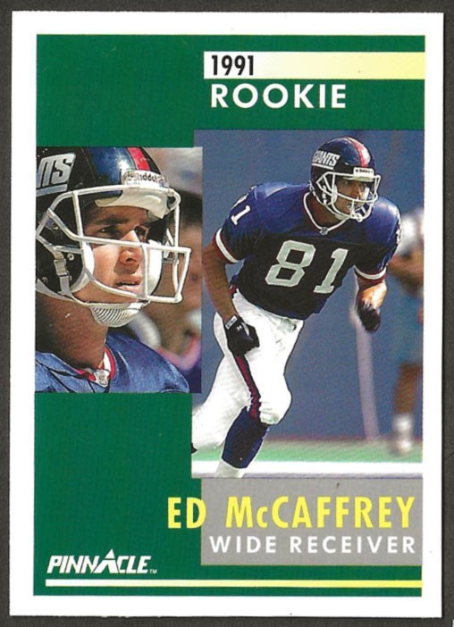 1991 Pinnacle #322 ED McCAFFREY New York Giants ROOKIE