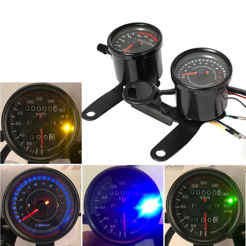 For Honda Yamaha Kawasaki Motorcycle Speedometer Tachometer Odometer Tacho Gauge - Image 3 of 4