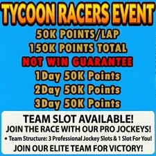 Tycoon Racers - 50k Points/lap 150k points Total - Monopoly Go - Start JUNE 24