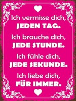 Holzschild 40X30 Cm Ich Vermisse Dich Jeden Tag Deko Geschenk Holz Schild