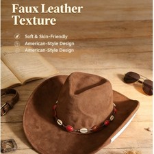 Women Cowgirl Hat Soft Structured Fit Warm Cooler Season Wear Stylish Detailing