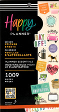 Happy Planner PLANNER ESSENTIALS Sticker Book - 30 Pages - 1009 Pieces - NEW