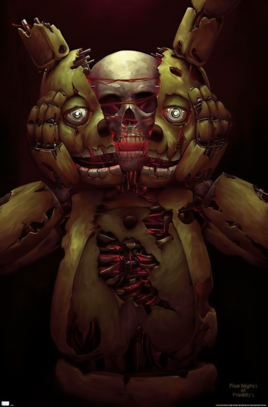 Five Nights at Freddy's - Póster Calavera A3 Juegos Película Decoración de Pared FNAF0778