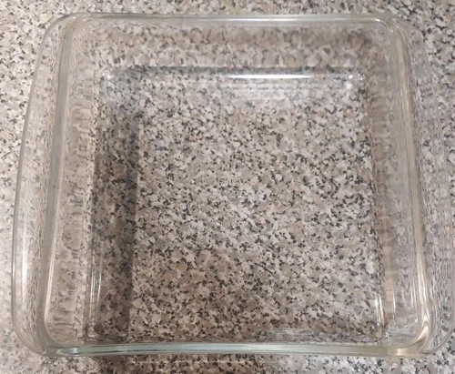 PYREX 222 Casserole dish clear 8×8×2 Inch Glass Square Vintage 1970s Ovenware