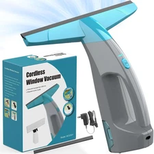 Window Vacuum Cleaner 11" Rechargeable Squeegee Glass Mirror Shower Electric