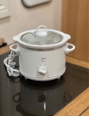 Crofton White Slow Cooker Crockpot 1.5 Quart Perfect For Smaller Batches