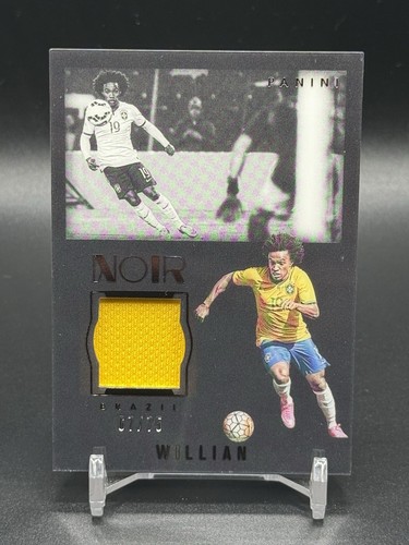 2016-17 Panini FIFA Soccer Noir Willian Brazil Game Worn Jersey #/75