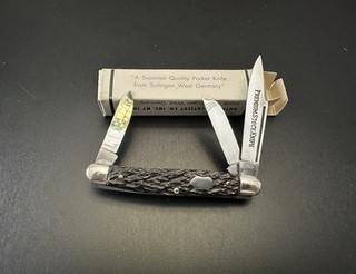 Navaja de bolsillo vintage marca Edge 10236 Stockman Solingen Alemania