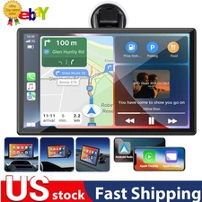 Car Stereo Radio Wireless BT Touch Screen Apple Carplay/Android Auto GPS/AUX/FM