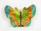 Double-Side Cloisonne Enamel Butterfly Figurine, Pendant Charm Jewelry Ornaments