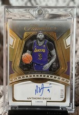 2023-24 Panini Flawless Shade Signatures Anthony Davis Gold 3/10 Jersey Match