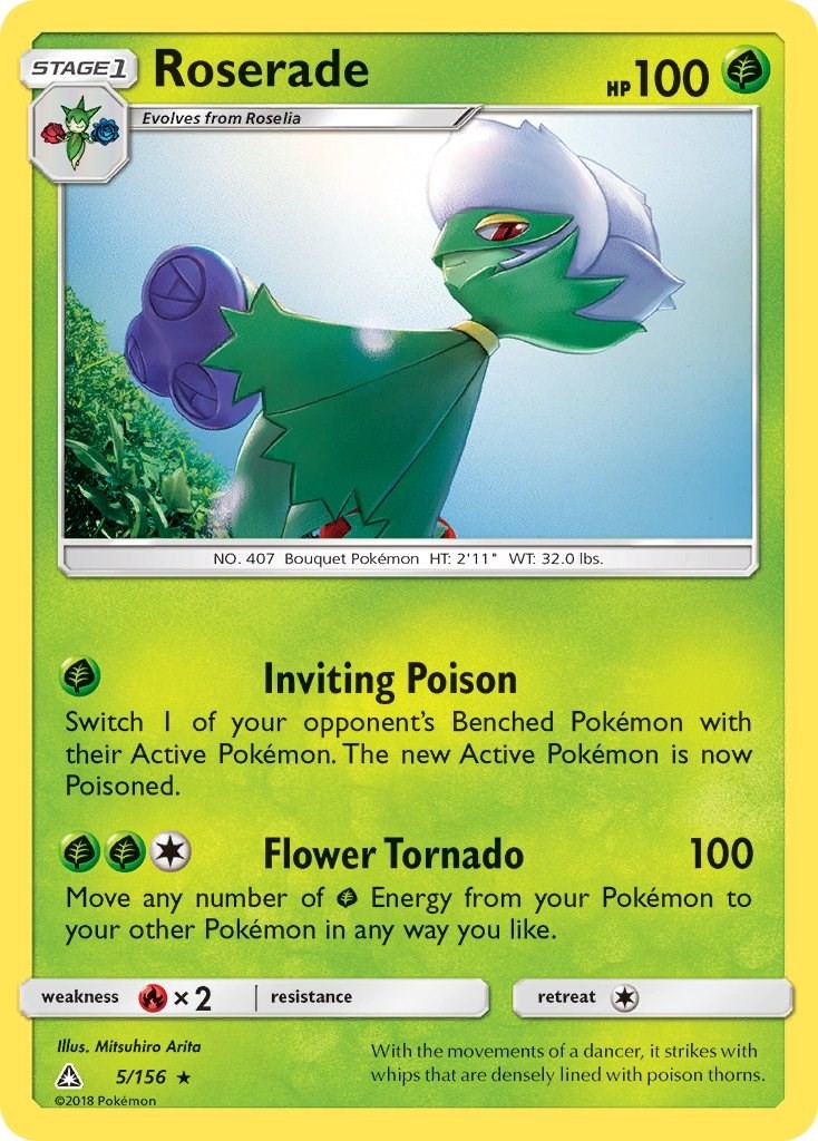 Roserade (5/156) Rare NM SM05 SM - Ultra Prism Pokemon TCG