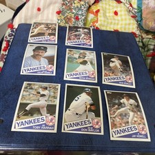 Lot of 8 1985 Topps New York Yankees Baseball Cards All Different Players