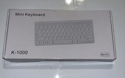 Mini Keyboard K-1000 Compact Keyboard Mac PC Compatible White