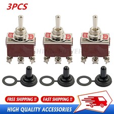 3X Heavy Duty DPDT ON/OFF/ON Toggle Switch 20A 125V/15A 250V Screw Terminals