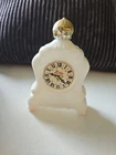 Avon Vintage 'LEISURE TIME' MANTLE CLOCK Milk Glass Perfume Bottle Decanter