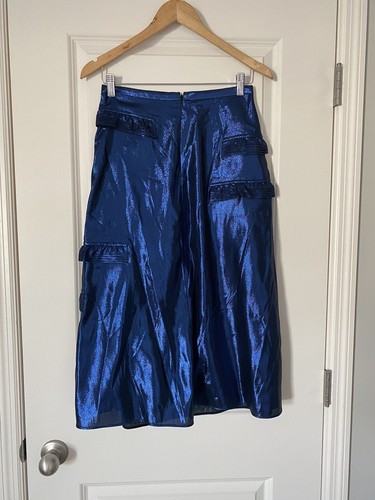 Burberry 152795 gonna donna lurex serie primavera ed estate moda taglia 4 US - Foto 2 di 5